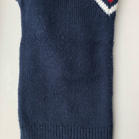 Zara V-Neck Oversized Navy Sweater - Picture 4 of 6